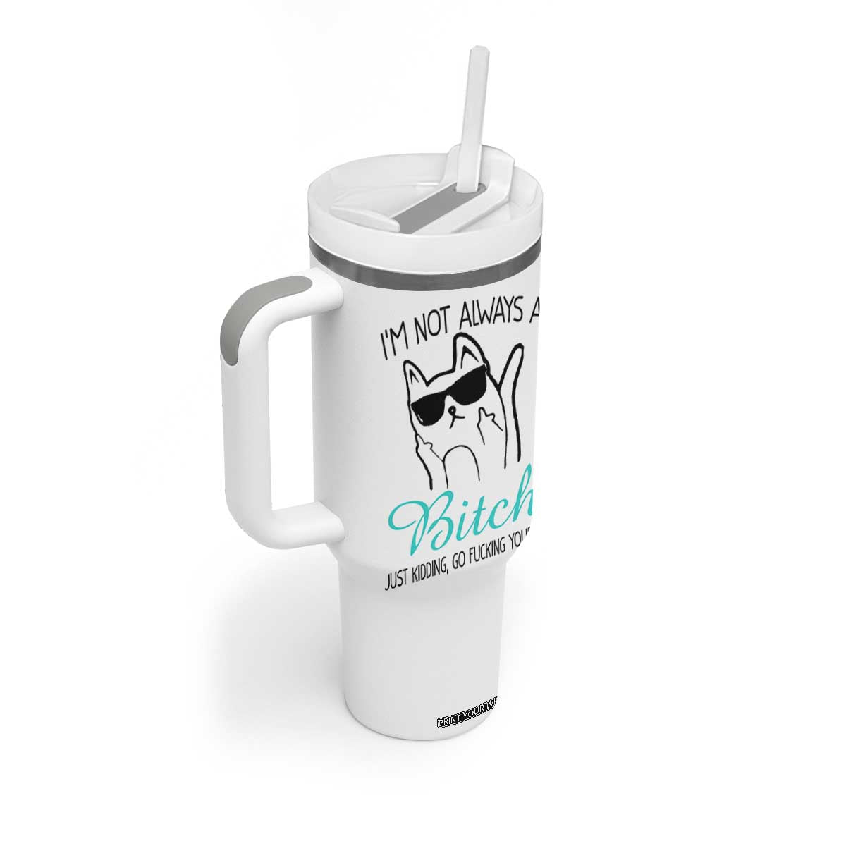 Best Friend Tumbler With Handle Im Not Always A Bitch Just Kidding Go Fuck Yourself TB10 Print Your Wear