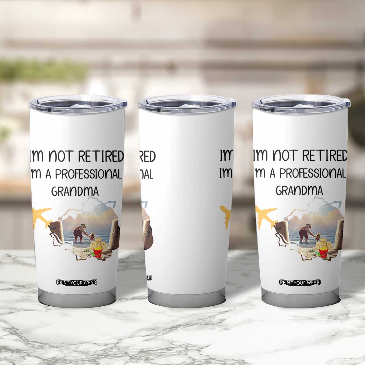 Retirement Gifts For Grandma Tumbler Cup Im Not Retired Full Time Grandma TB10 Print Your Wear