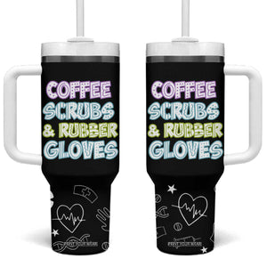Coffee Scrubs Rubber Gloves Tumbler With Handle Funny Nurse Doctor Hospital Staff Gifts TB10 One Size: 40 oz Black Print Your Wear