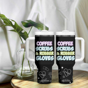 Coffee Scrubs Rubber Gloves Tumbler With Handle Funny Nurse Doctor Hospital Staff Gifts TB10 Print Your Wear