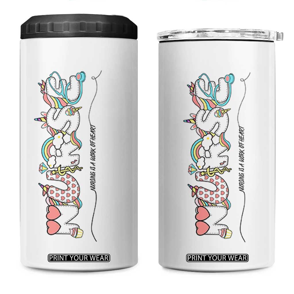Nurse Gifts For Women 4 in 1 Can Cooler Tumbler Nurses Week Nursing School Graduation Gifts TB10 One Size: 16 oz White Print Your Wear
