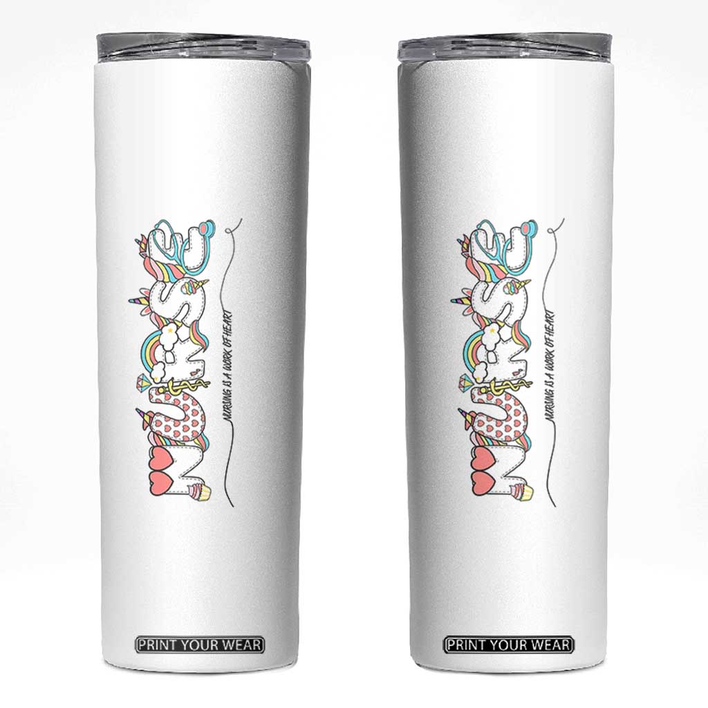 Nurse Gifts For Women Skinny Tumbler Nurses Week Nursing School Graduation Gifts TB10 White Print Your Wear