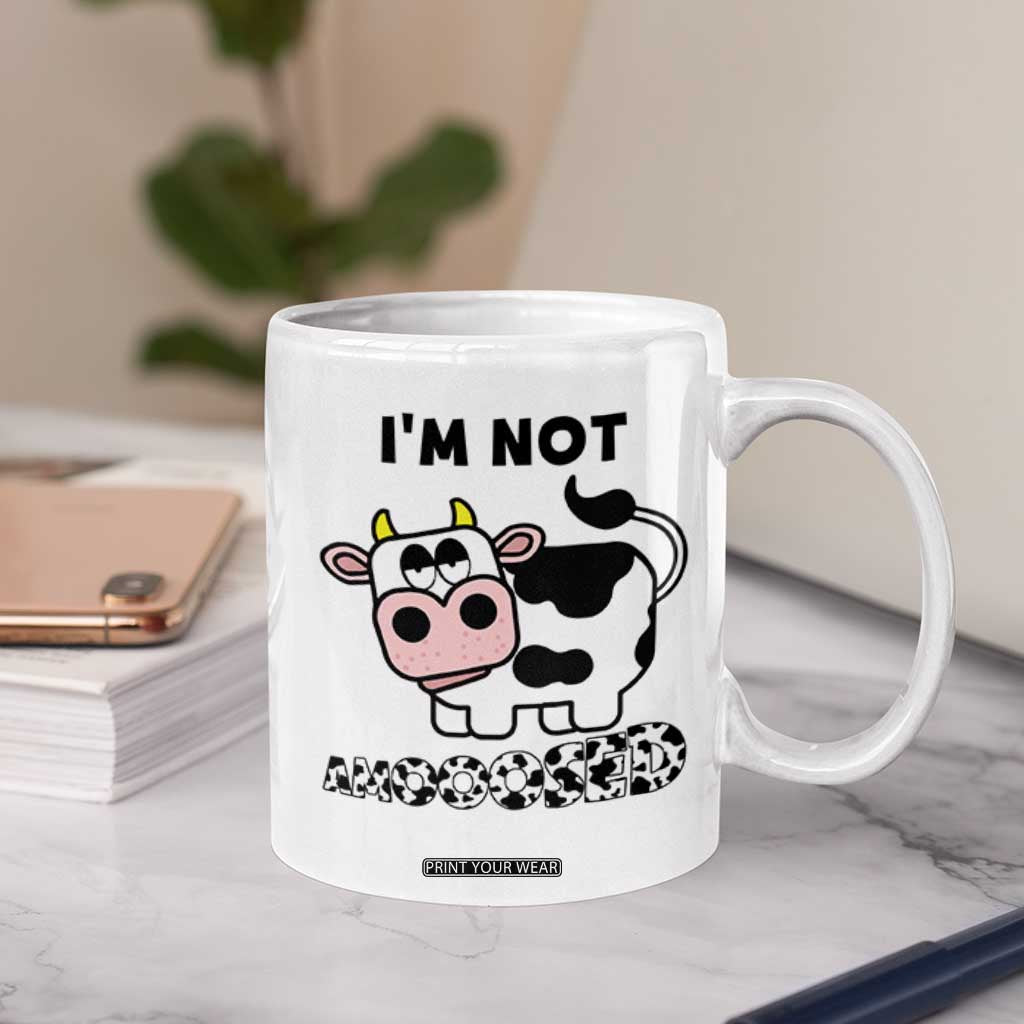 Funny Cow Lovers Coffee Mug Not Amooosed TB10 Print Your Wear