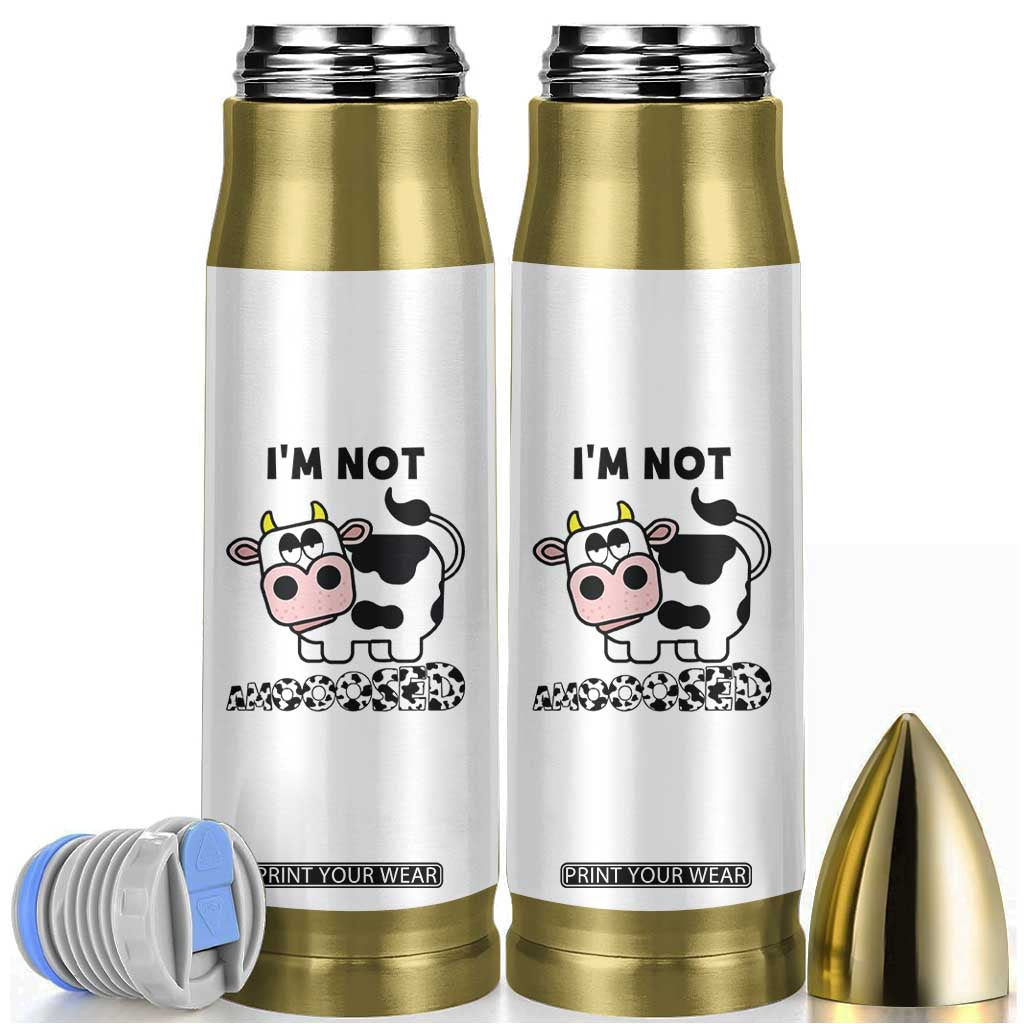 Funny Cow Lovers Bullet Tumbler Not Amooosed TB10 White Print Your Wear