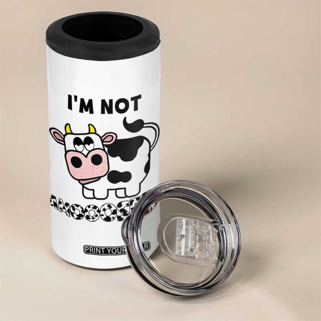 Funny Cow Lovers 4 in 1 Can Cooler Tumbler Not Amooosed TB10 Print Your Wear