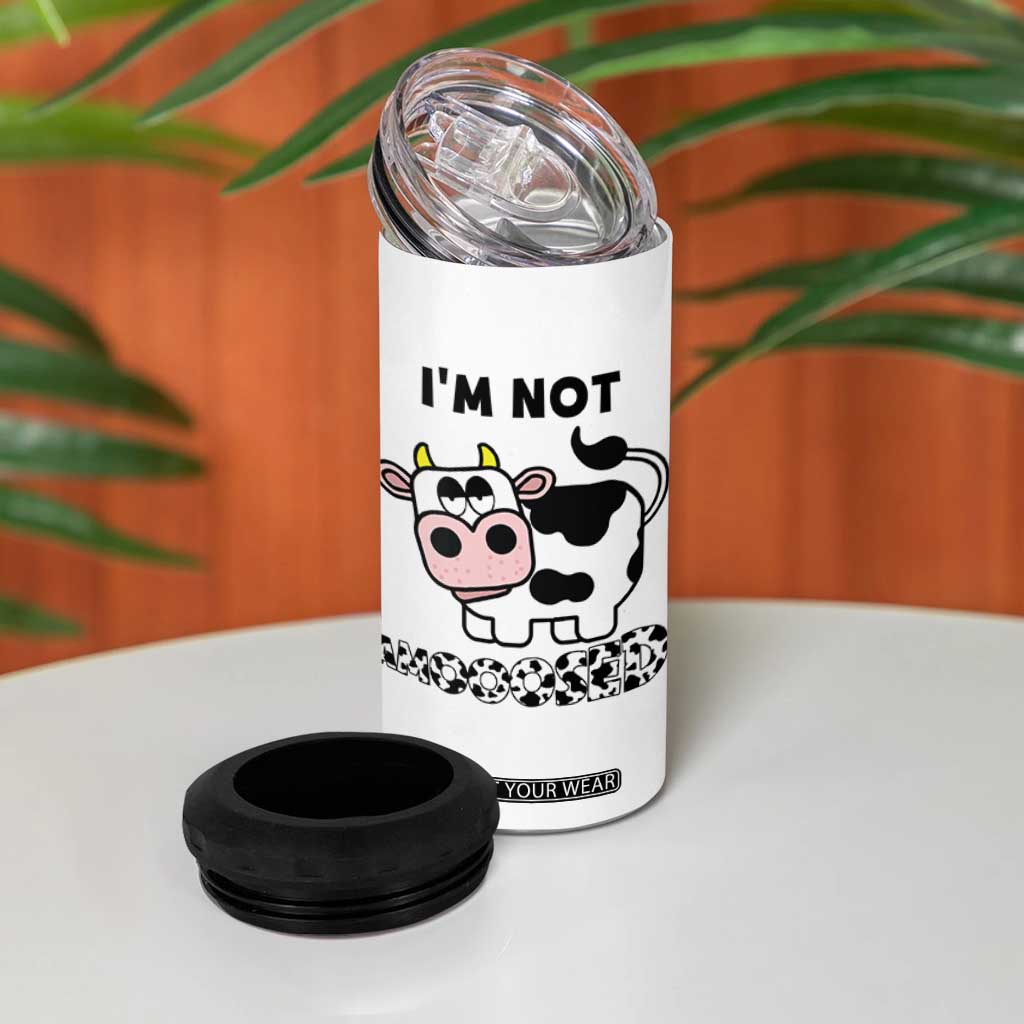 Funny Cow Lovers 4 in 1 Can Cooler Tumbler Not Amooosed TB10 Print Your Wear