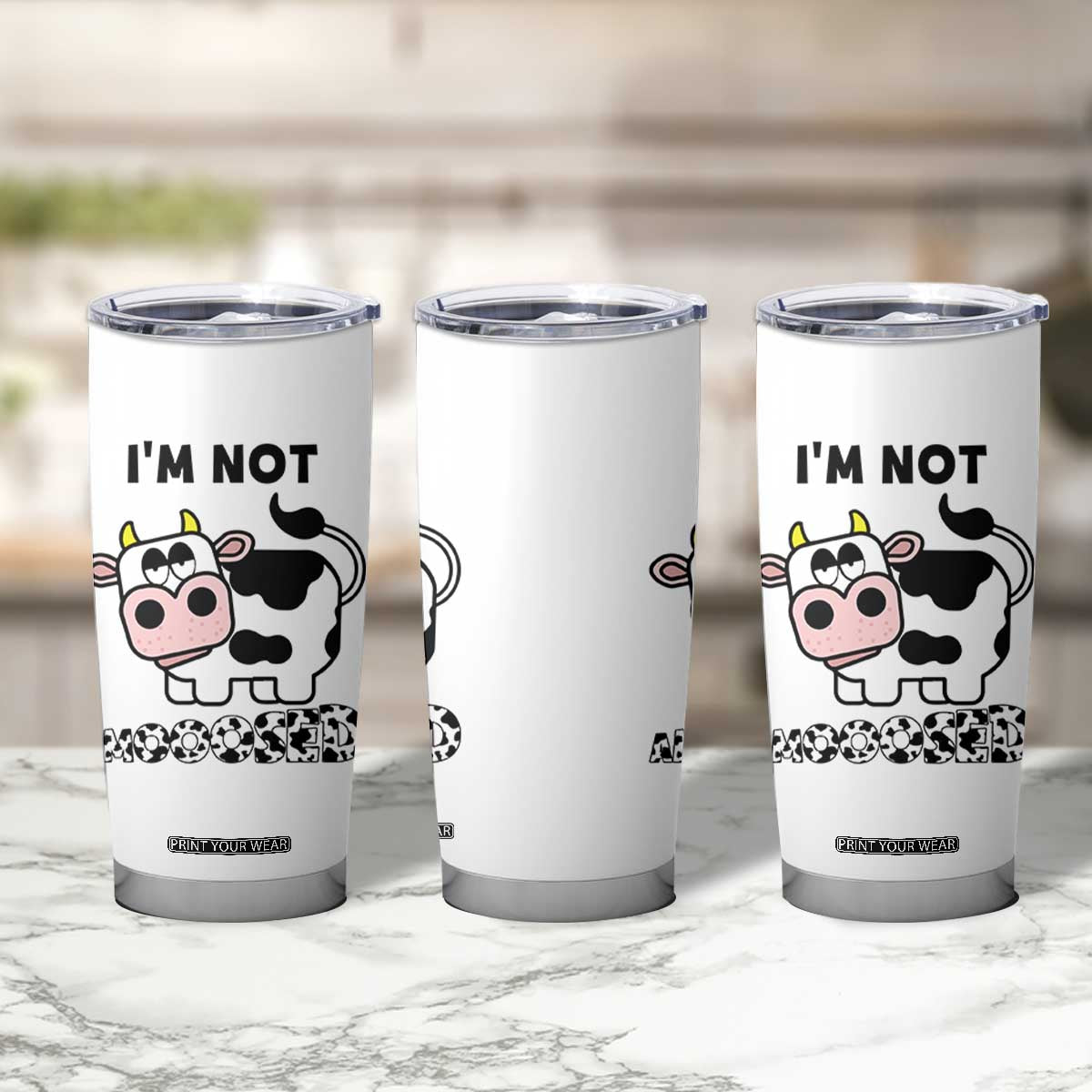 Funny Cow Lovers Tumbler Cup Not Amooosed TB10 Print Your Wear