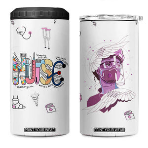 Nurse Gifts For Women 4 in 1 Can Cooler Tumbler Nursing School Graduation Nurses Week Gifts TB10 One Size: 16 oz White Print Your Wear