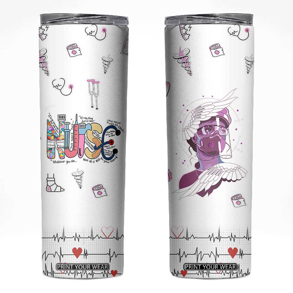 Nurse Gifts For Women Skinny Tumbler Nursing School Graduation Nurses Week Gifts TB10 White Print Your Wear