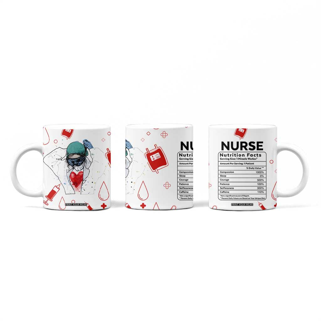 Nurse Gifts for Women Coffee Mug Nutrition Facts Rn Lpn Practitioner Nursing School Graduation Gifts TB10 Print Your Wear