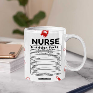 Nurse Gifts for Women Coffee Mug Nutrition Facts Rn Lpn Practitioner Nursing School Graduation Gifts TB10 Print Your Wear