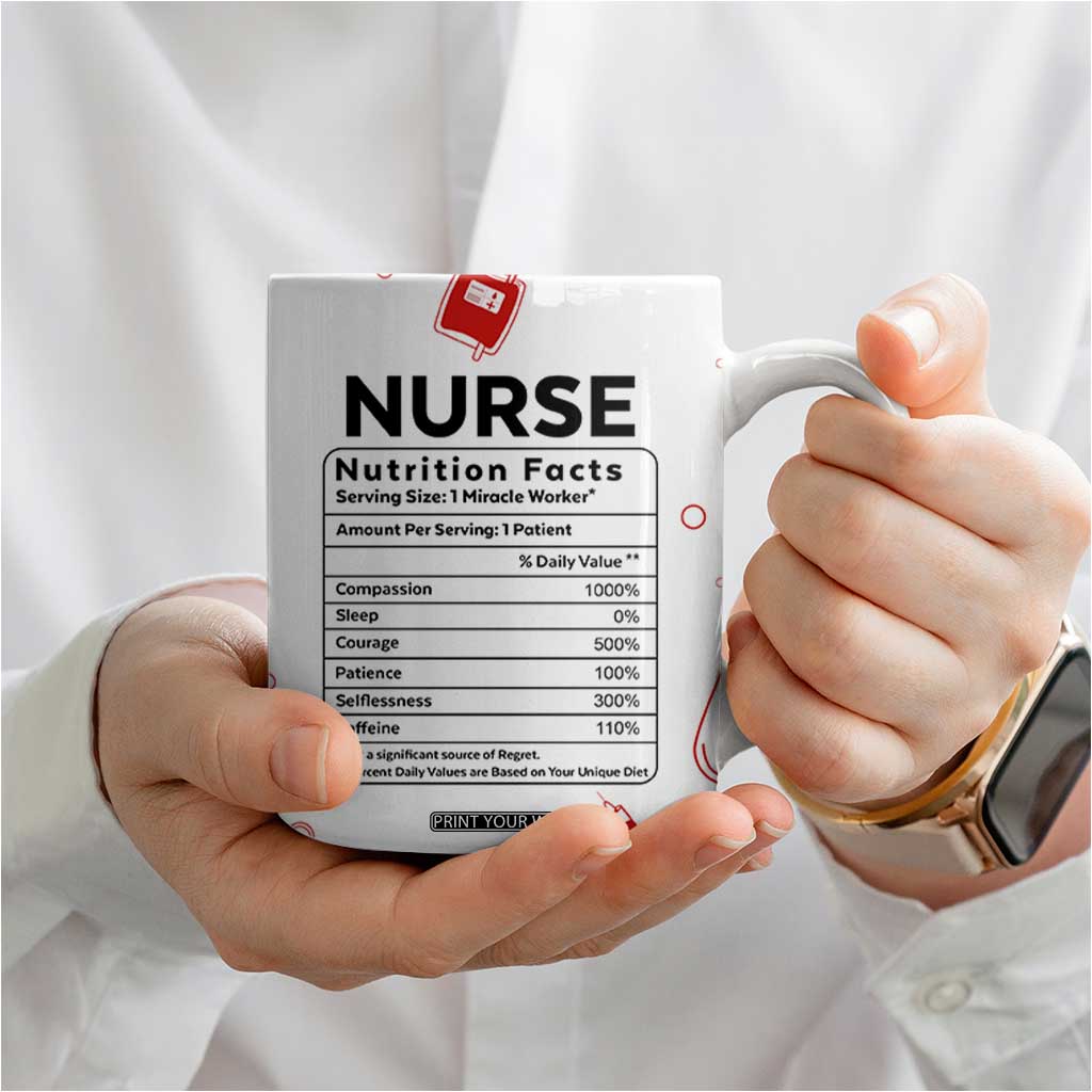 Nurse Gifts for Women Coffee Mug Nutrition Facts Rn Lpn Practitioner Nursing School Graduation Gifts TB10 Print Your Wear