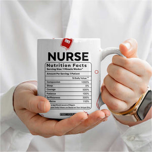 Nurse Gifts for Women Coffee Mug Nutrition Facts Rn Lpn Practitioner Nursing School Graduation Gifts TB10 Print Your Wear