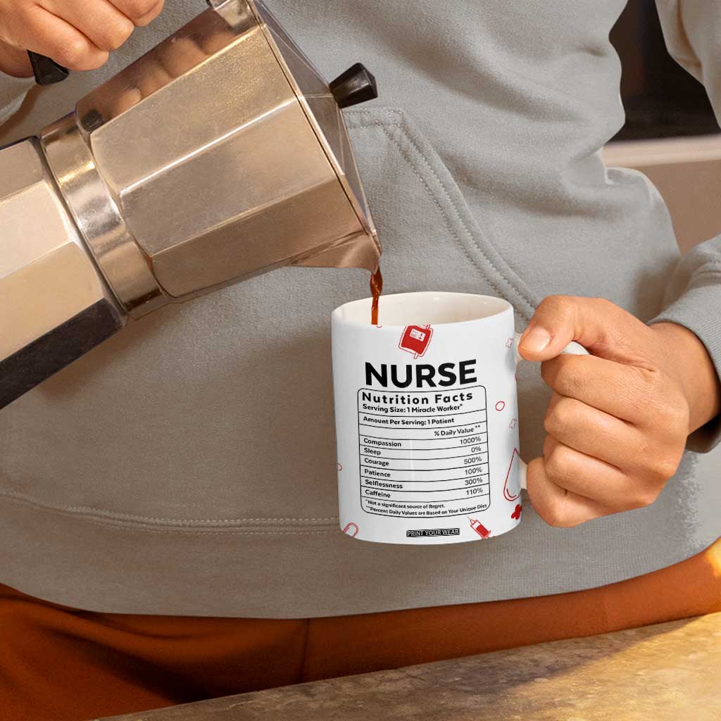 Nurse Gifts for Women Coffee Mug Nutrition Facts Rn Lpn Practitioner Nursing School Graduation Gifts TB10 Print Your Wear