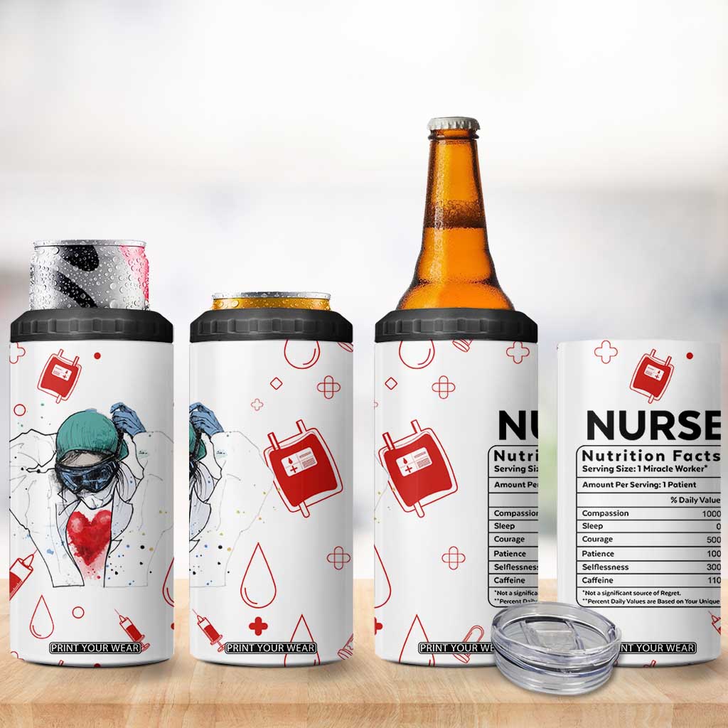Nurse Gifts for Women 4 in 1 Can Cooler Tumbler Nutrition Facts Rn Lpn Practitioner Nursing School Graduation Gifts TB10 Print Your Wear