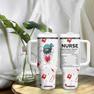 Nurse Gifts for Women Tumbler With Handle Nutrition Facts Rn Lpn Practitioner Nursing School Graduation Gifts TB10 Print Your Wear