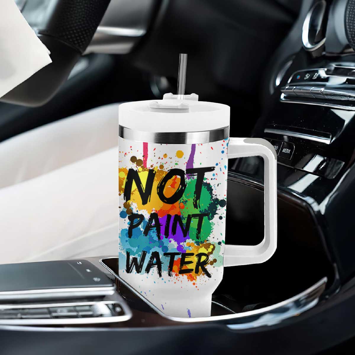Funny Artist Tumbler With Handle Not Paint Water Painter Art Teacher Gifts TB10 Print Your Wear