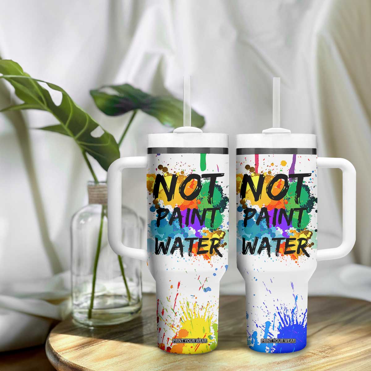 Funny Artist Tumbler With Handle Not Paint Water Painter Art Teacher Gifts TB10 Print Your Wear
