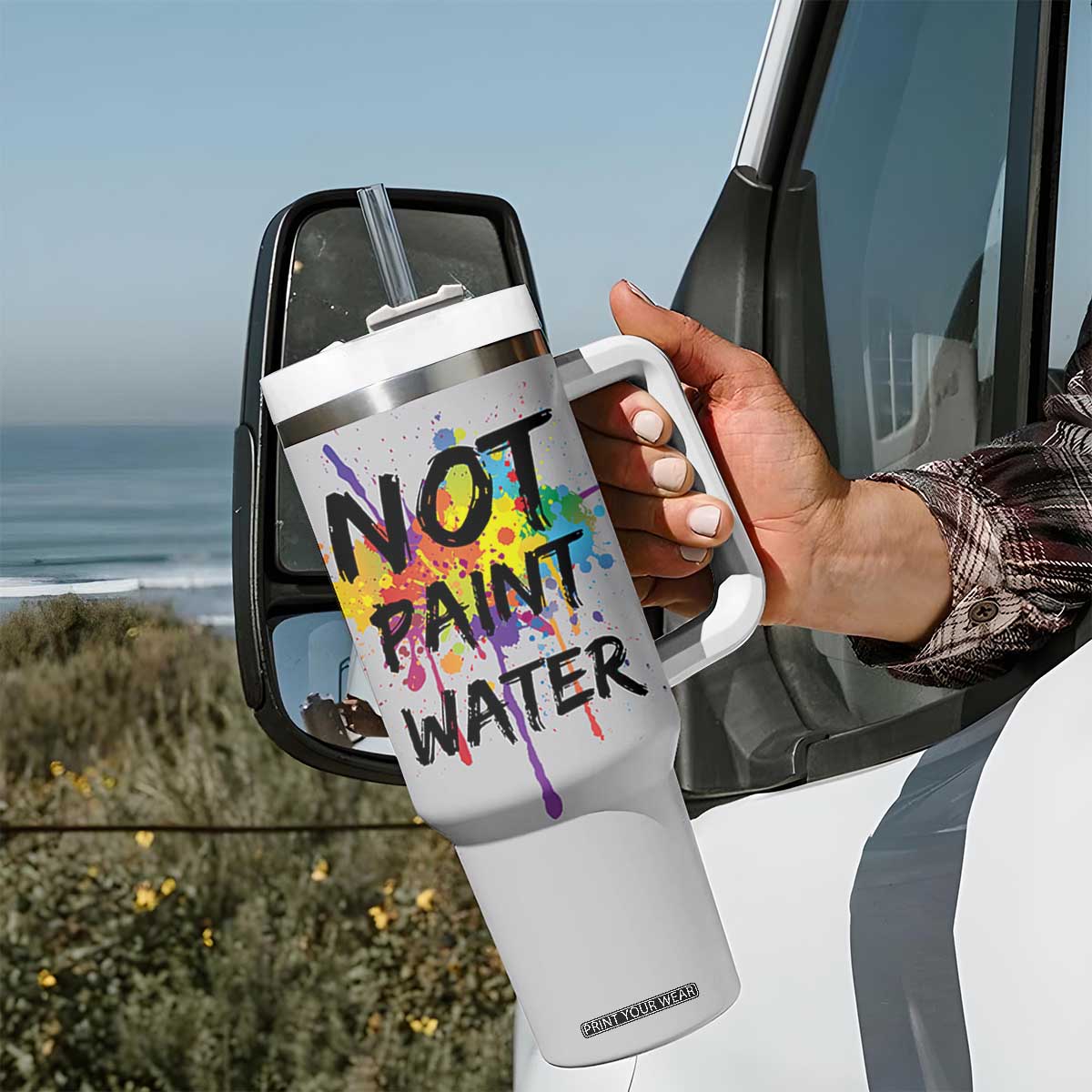 Not Paint Water Artist Gifts Tumbler With Handle Painter Art Teacher Appreciation Gifts Work Colleague TB10 Print Your Wear
