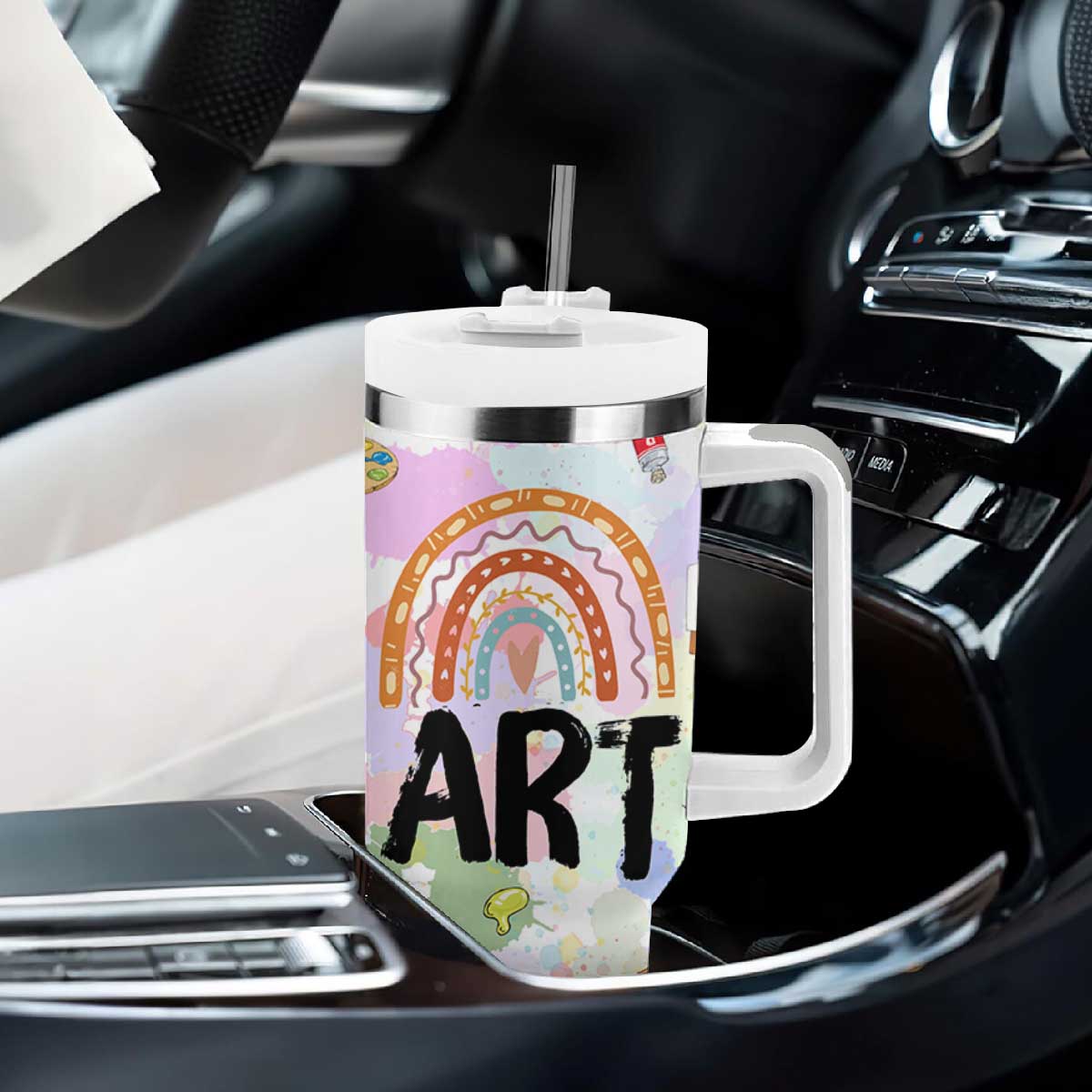 Not Paint Water Tumbler With Handle Funny Artist Painter Art Teacher Gifts TB10 Print Your Wear