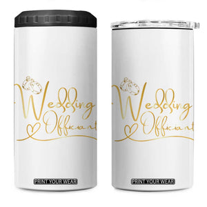 Wedding Officiant Gift 4 in 1 Can Cooler Tumbler Thanks Gifts From Couple Bride Groom TB10 One Size: 16 oz White Print Your Wear