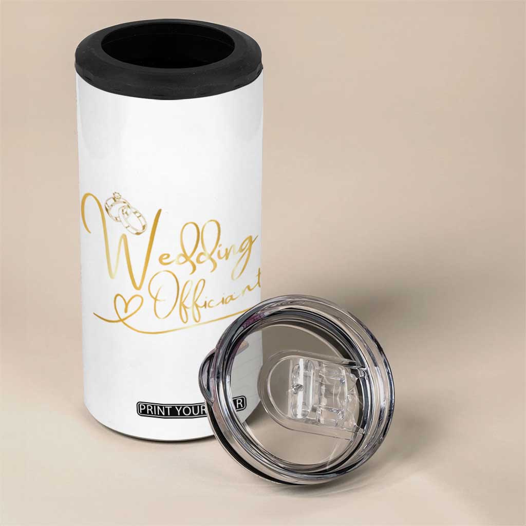 Wedding Officiant Gift 4 in 1 Can Cooler Tumbler Thanks Gifts From Couple Bride Groom TB10 Print Your Wear
