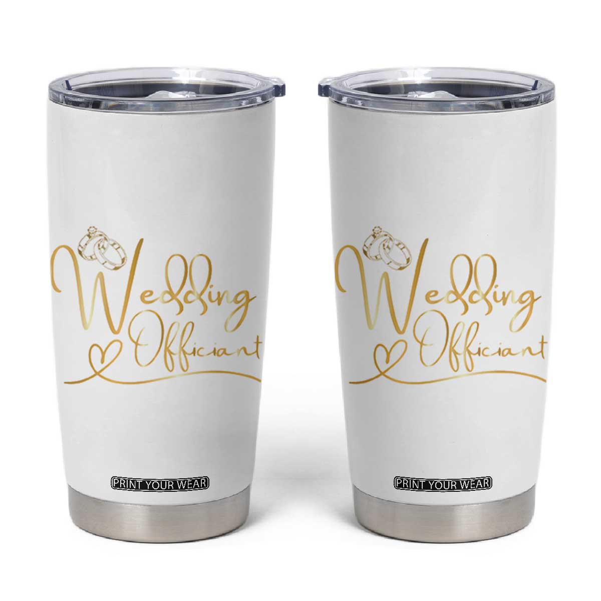Wedding Officiant Gift Tumbler Cup Thanks Gifts From Couple Bride Groom TB10 White Print Your Wear