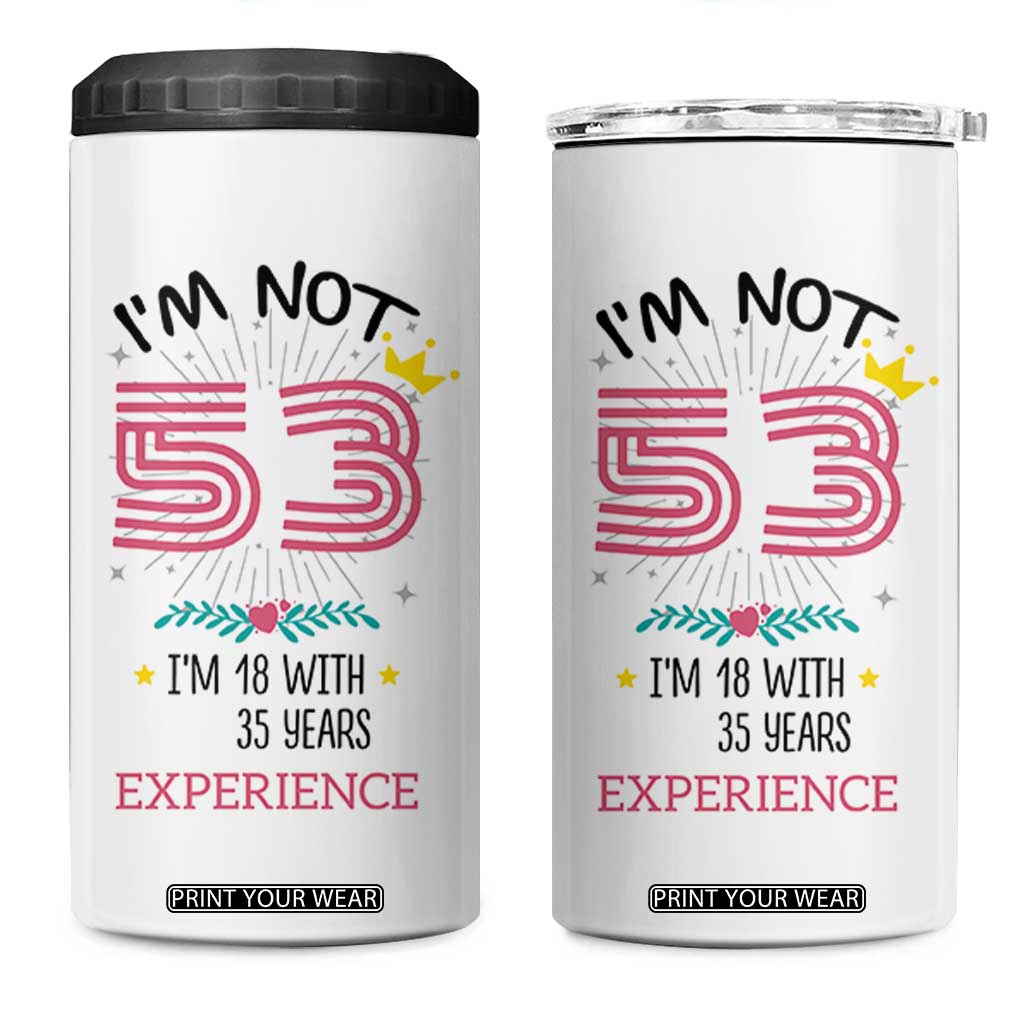 53th Birthday Gifts For Women 4 in 1 Can Cooler Tumbler Funny 1973 53 Year Old Birthday TB10 One Size: 16 oz White Print Your Wear