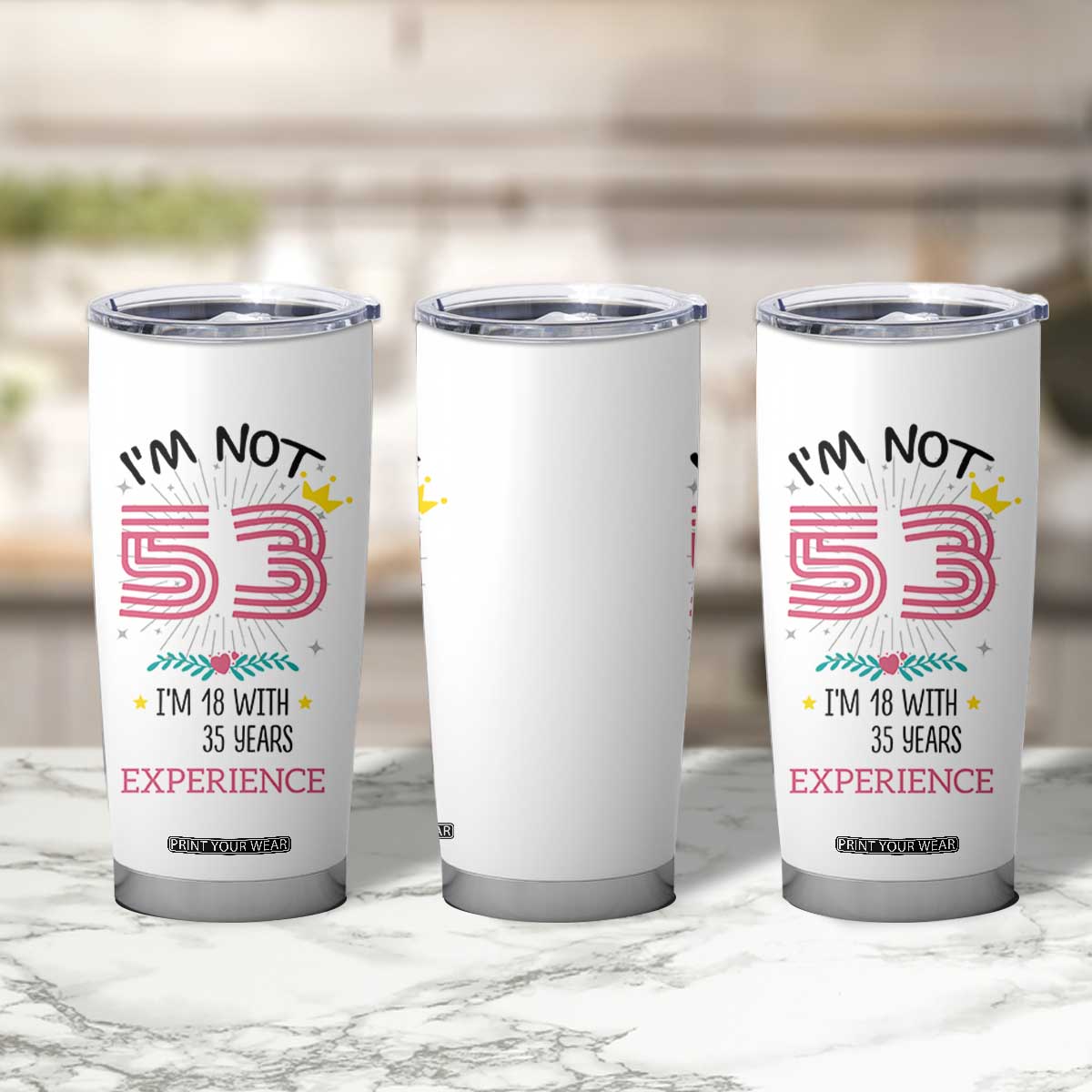53th Birthday Gifts For Women Tumbler Cup Funny 1973 53 Year Old Birthday TB10 Print Your Wear