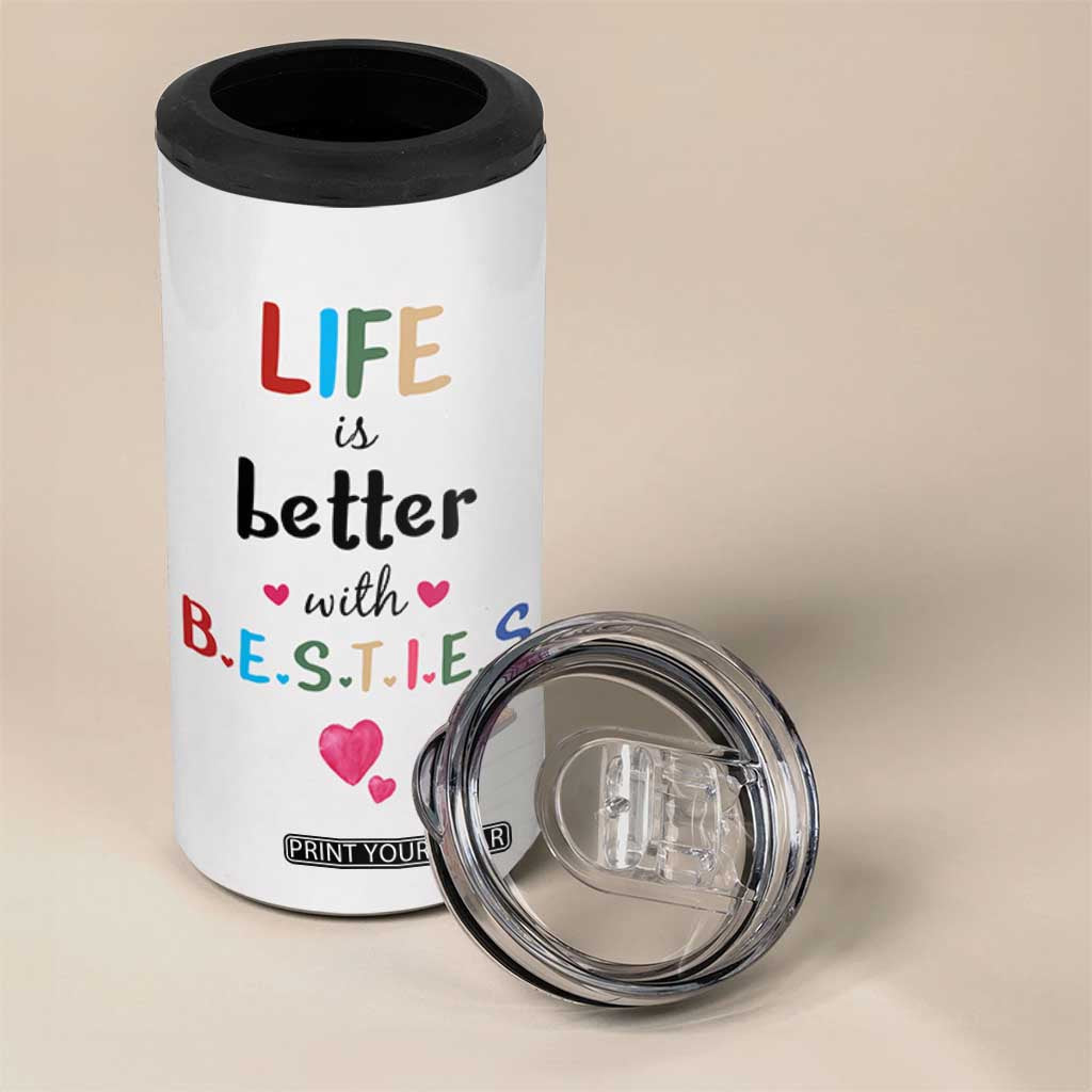 Bestie Gifts 4 in 1 Can Cooler Tumbler Best Friends Friendships BFF Gift TB10 Print Your Wear
