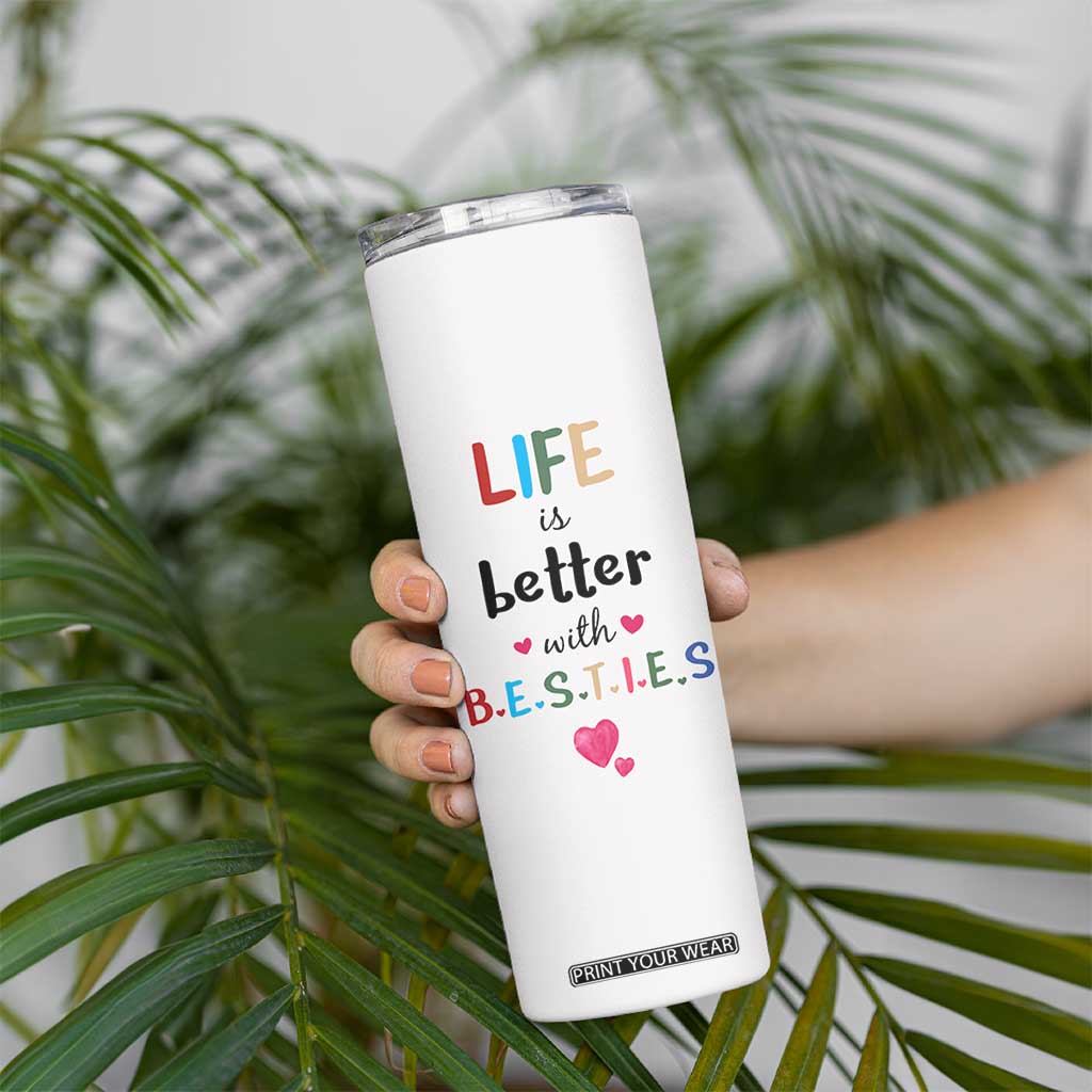 Bestie Gifts Skinny Tumbler Best Friends Friendships BFF Gift TB10 Print Your Wear