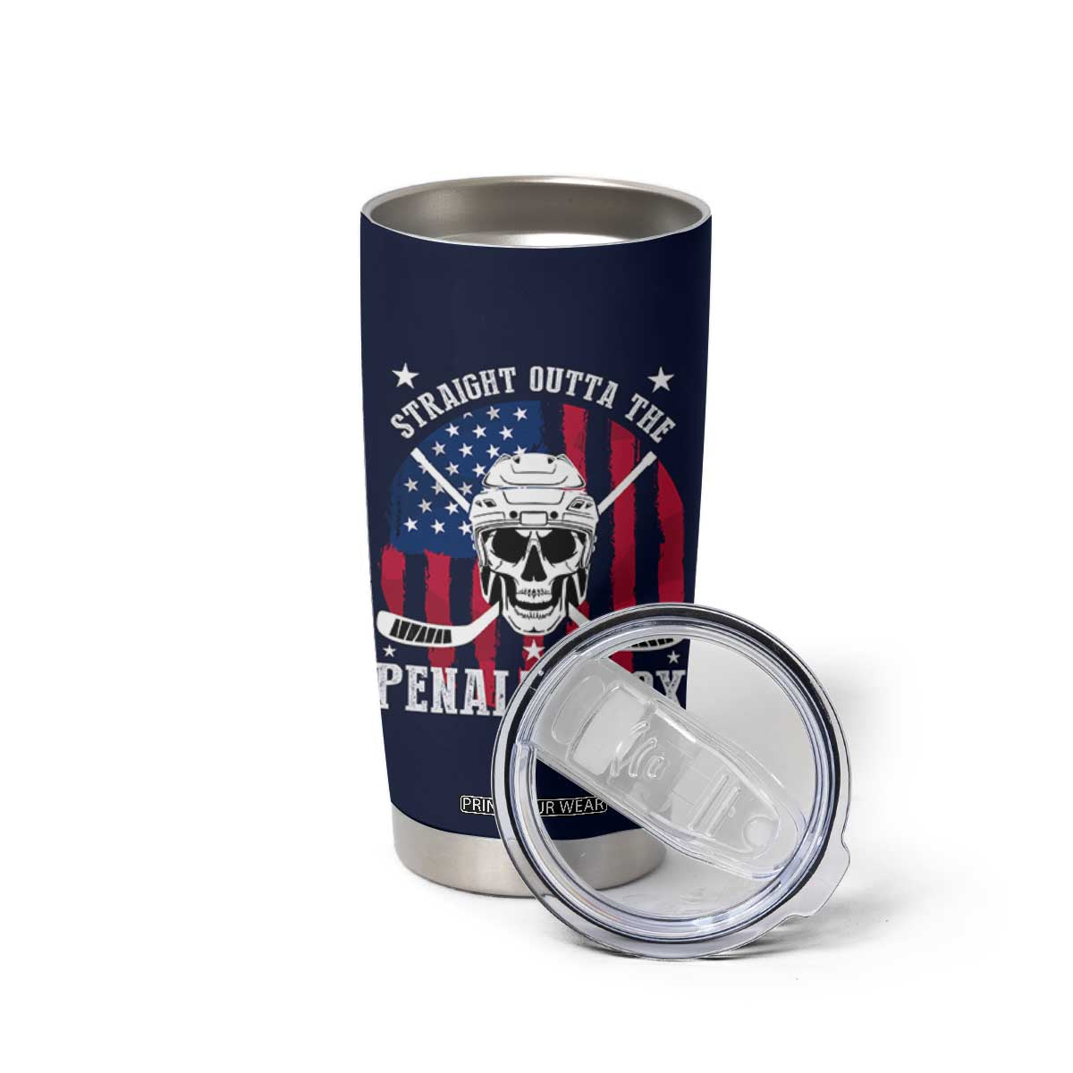 Ice Hockey Tumbler Cup Hockey Lovers Fans Coaches Sticks US Flag TB10 Print Your Wear