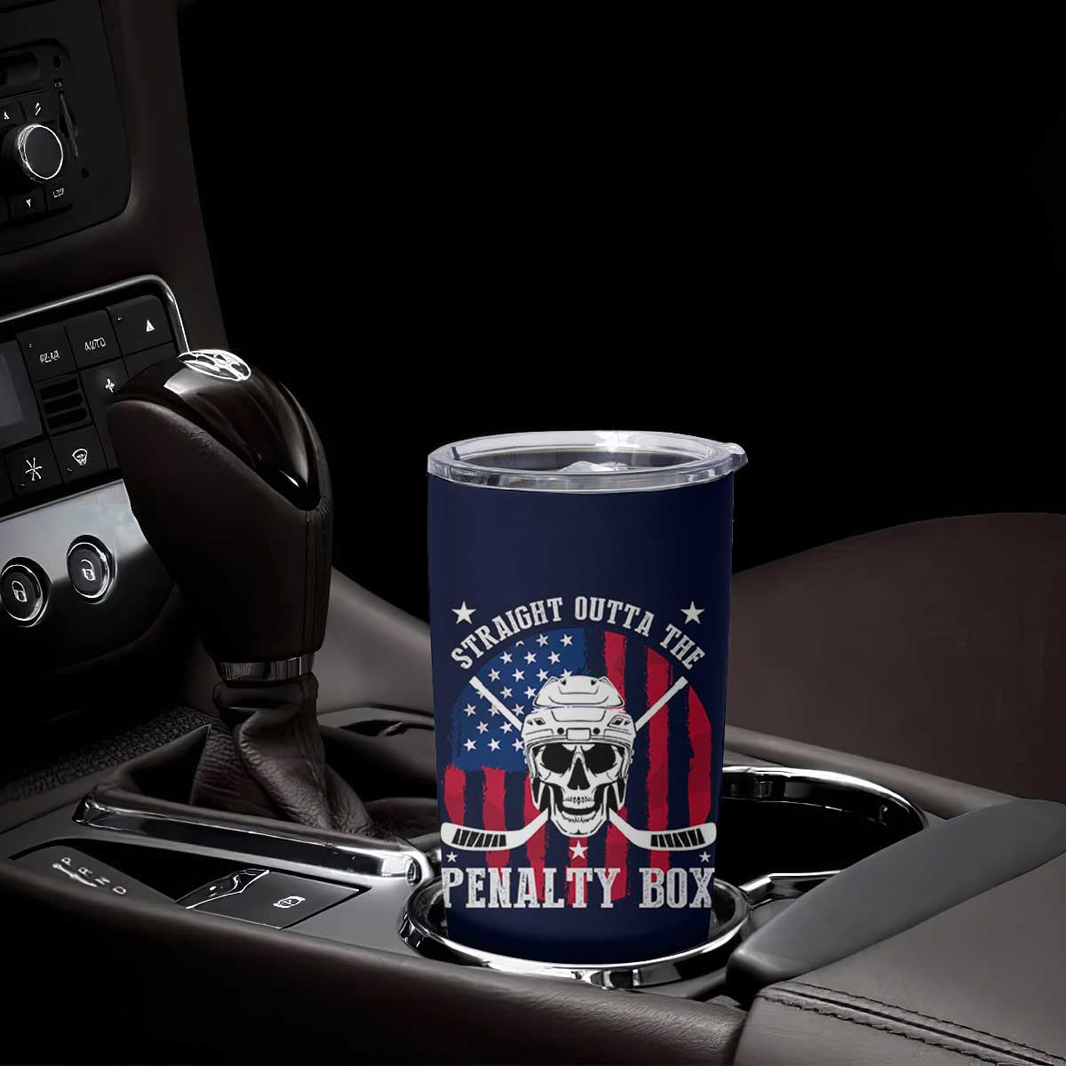 Ice Hockey Tumbler Cup Hockey Lovers Fans Coaches Sticks US Flag TB10 Print Your Wear