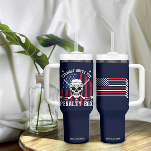 Ice Hockey Tumbler With Handle Hockey Lovers Fans Coaches Sticks US Flag TB10 Print Your Wear