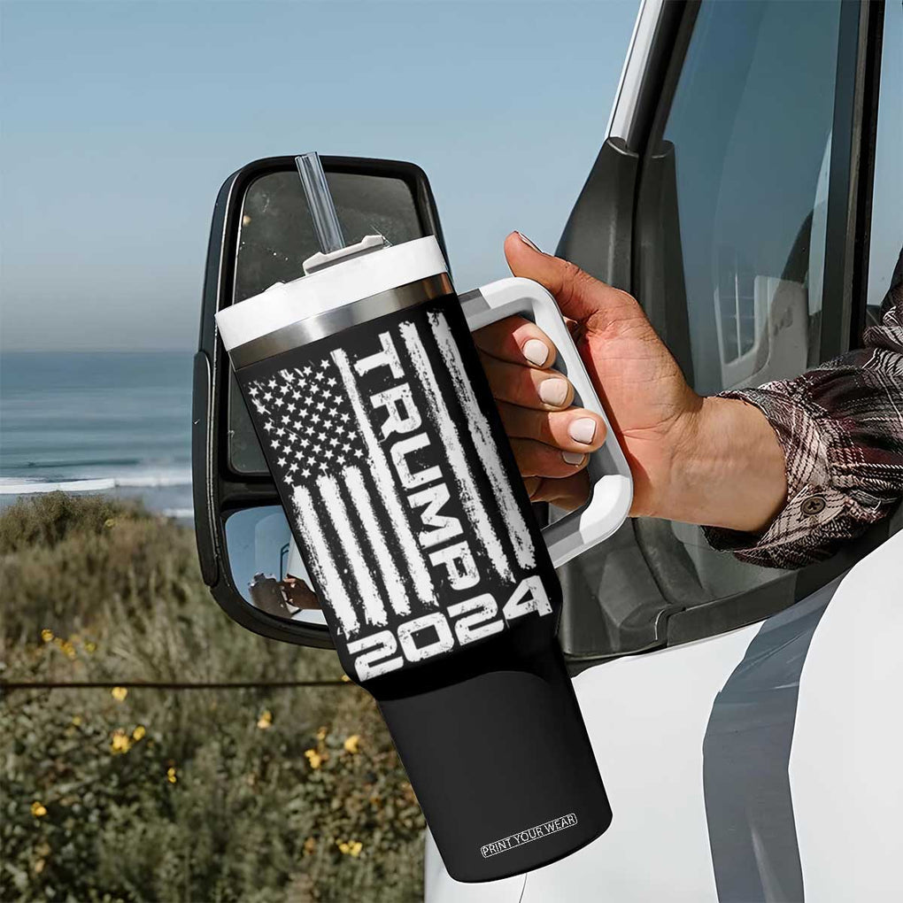 American President Election Tumbler With Handle Trump 2024 American Flag TB10 Print Your Wear