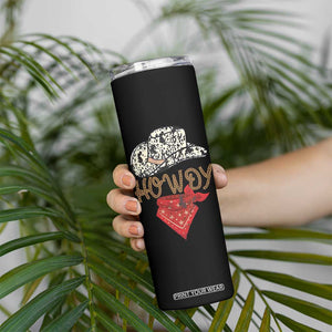 Howdy Cowboy Skinny Tumbler Retro Western Country Rodeo TB10 Print Your Wear