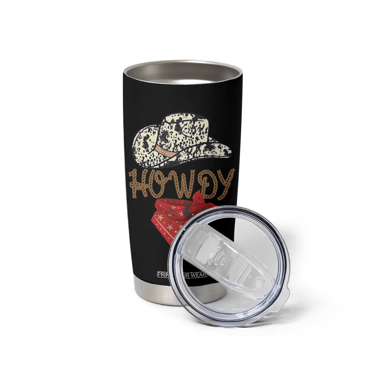 Howdy Cowboy Tumbler Cup Retro Western Country Rodeo TB10 Print Your Wear
