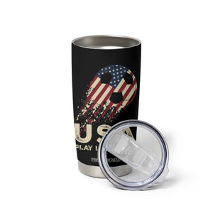 Soccer Girl Tumbler Cup Play Like A Girl USA Flag TB10 Print Your Wear