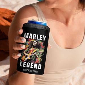 Legend Bob 4 in 1 Can Cooler Tumbler Reggae Music Rastafari Rasta Gift TB10 Print Your Wear