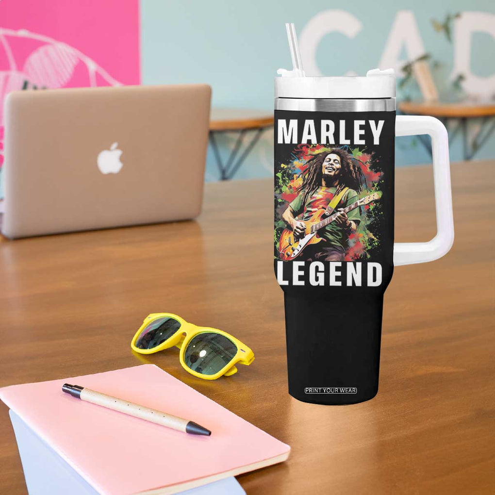 Legend Bob Tumbler With Handle Reggae Music Rastafari Rasta Gift TB10 Print Your Wear