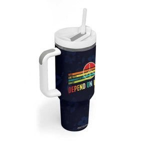 Women's Rights Tumbler With Handle Vote Like Your Daughter's Right Depend On It Voting RBG Quote Floral TB10 Print Your Wear