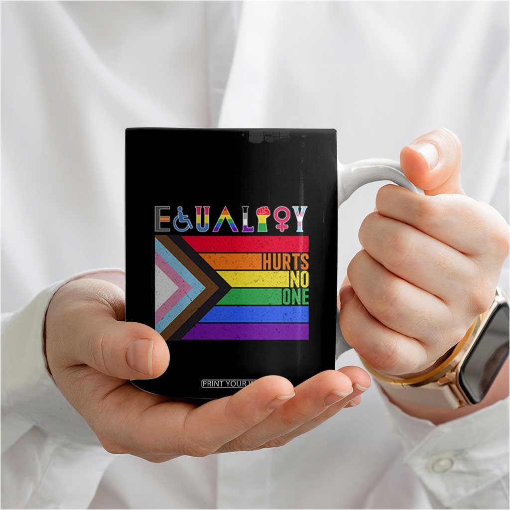 LGBTQ Equality Hurts No One Coffee Mug Pride Ally Human Rights Rainbow Flag TB10 Print Your Wear