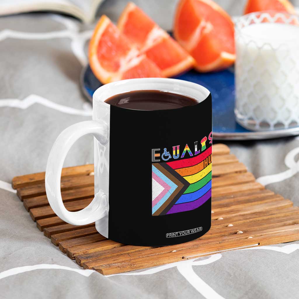 LGBTQ Equality Hurts No One Coffee Mug Pride Ally Human Rights Rainbow Flag TB10 Print Your Wear
