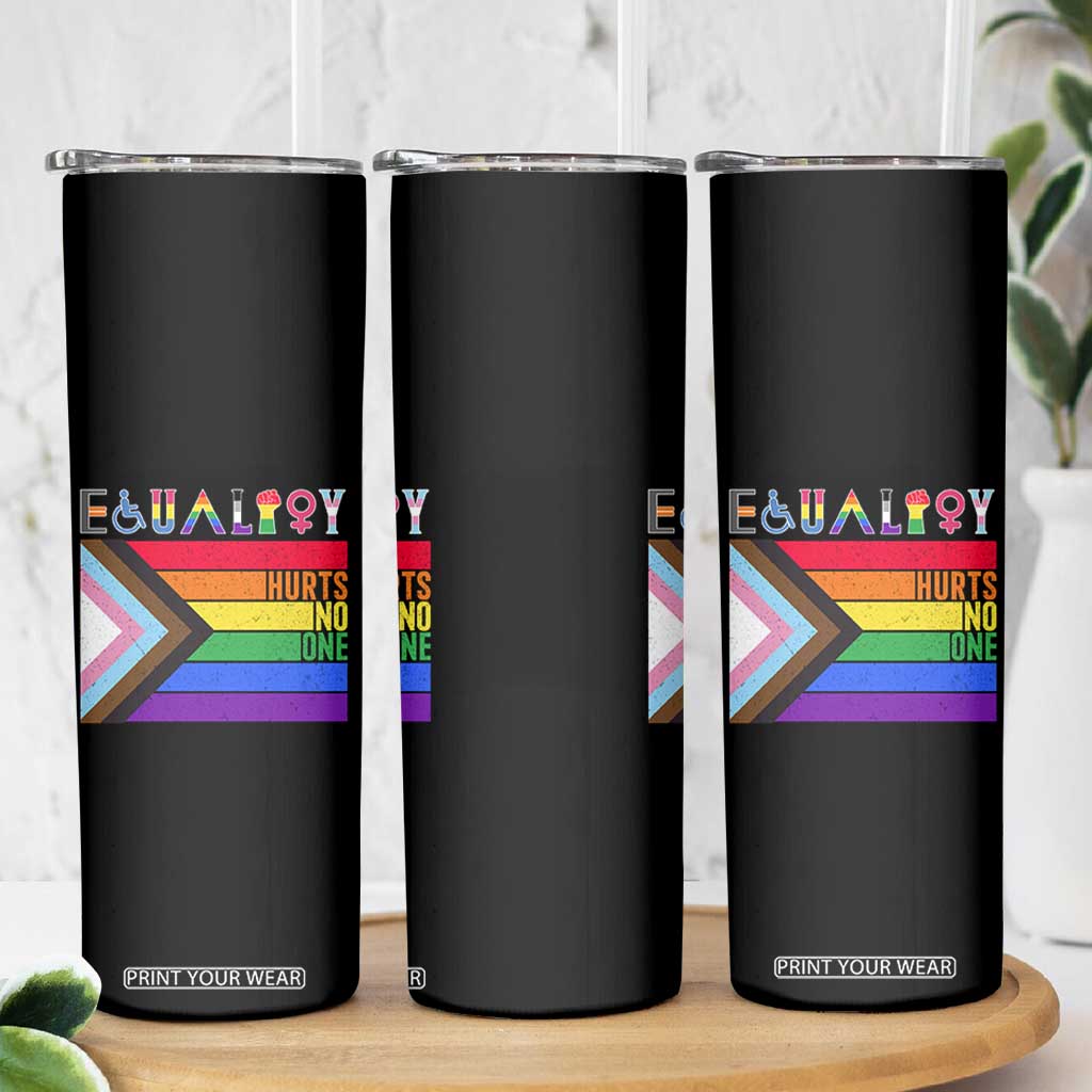 LGBTQ Equality Hurts No One Skinny Tumbler Pride Ally Human Rights Rainbow Flag TB10 Print Your Wear