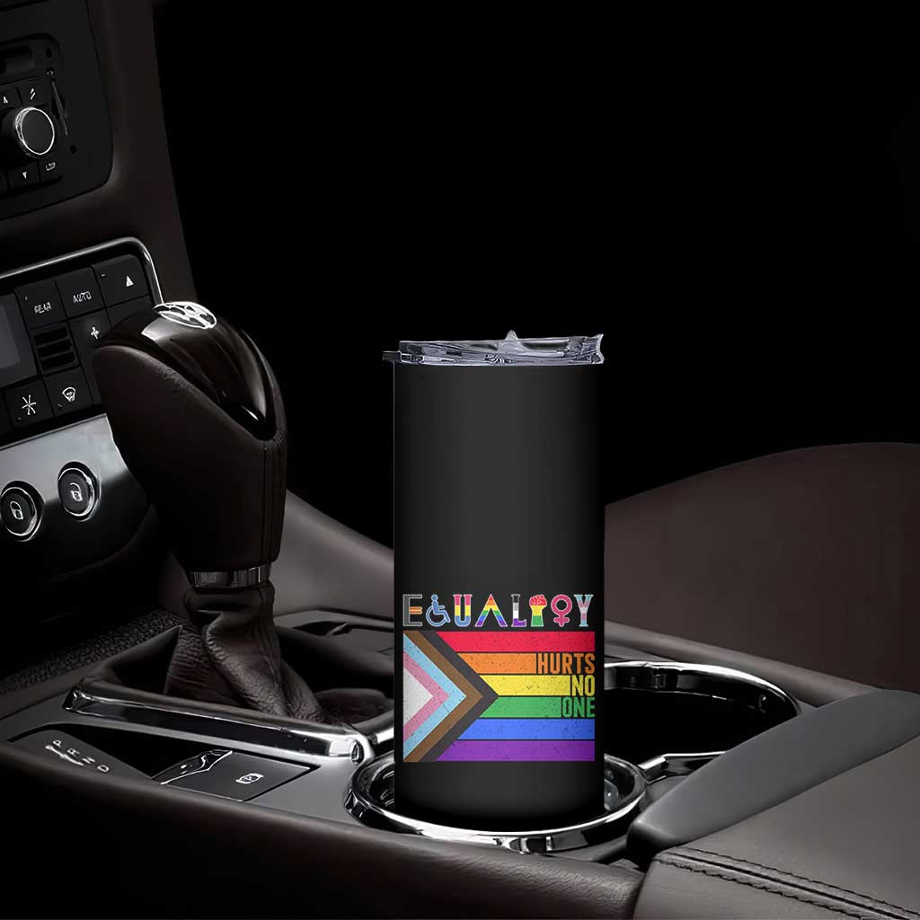 LGBTQ Equality Hurts No One Skinny Tumbler Pride Ally Human Rights Rainbow Flag TB10 Print Your Wear