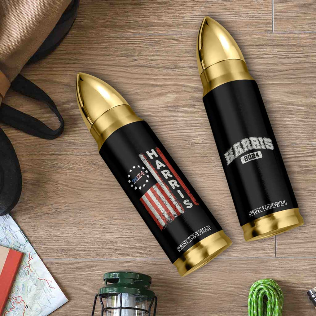 Harris 2024 Election Bullet Tumbler For Kamala President American Flag TB10 Print Your Wear
