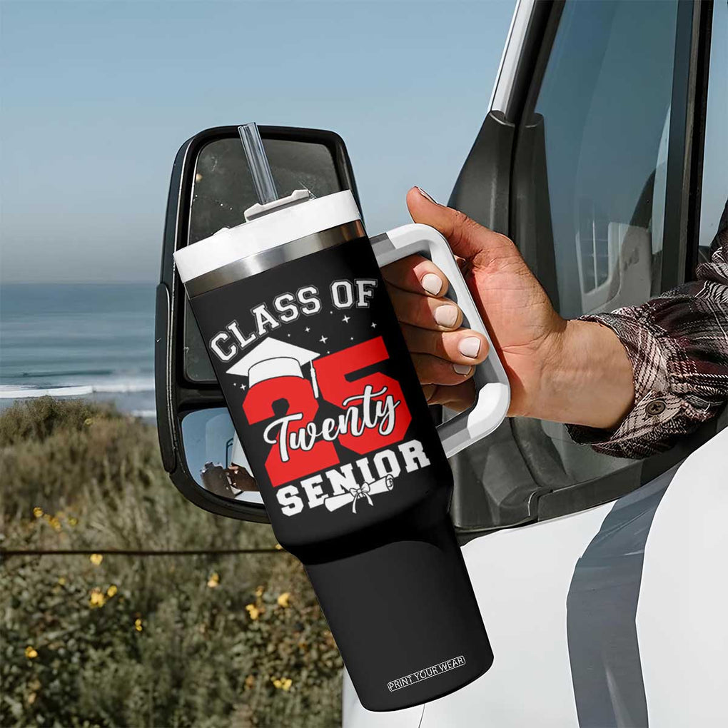 Senior 2025 Tumbler With Handle Class of 2025 Graduation Back To School Graduate Graduation TB10 Print Your Wear