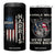 Kamala Harris Tim Walz 2024 Election 4 in 1 Can Cooler Tumbler We're Not Going Back American Flag Eagle TB10 One Size: 16 oz Black Print Your Wear