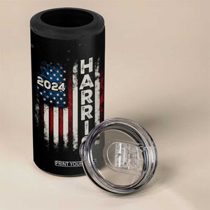 Kamala Harris Tim Walz 2024 Election 4 in 1 Can Cooler Tumbler We're Not Going Back American Flag Eagle TB10 Print Your Wear