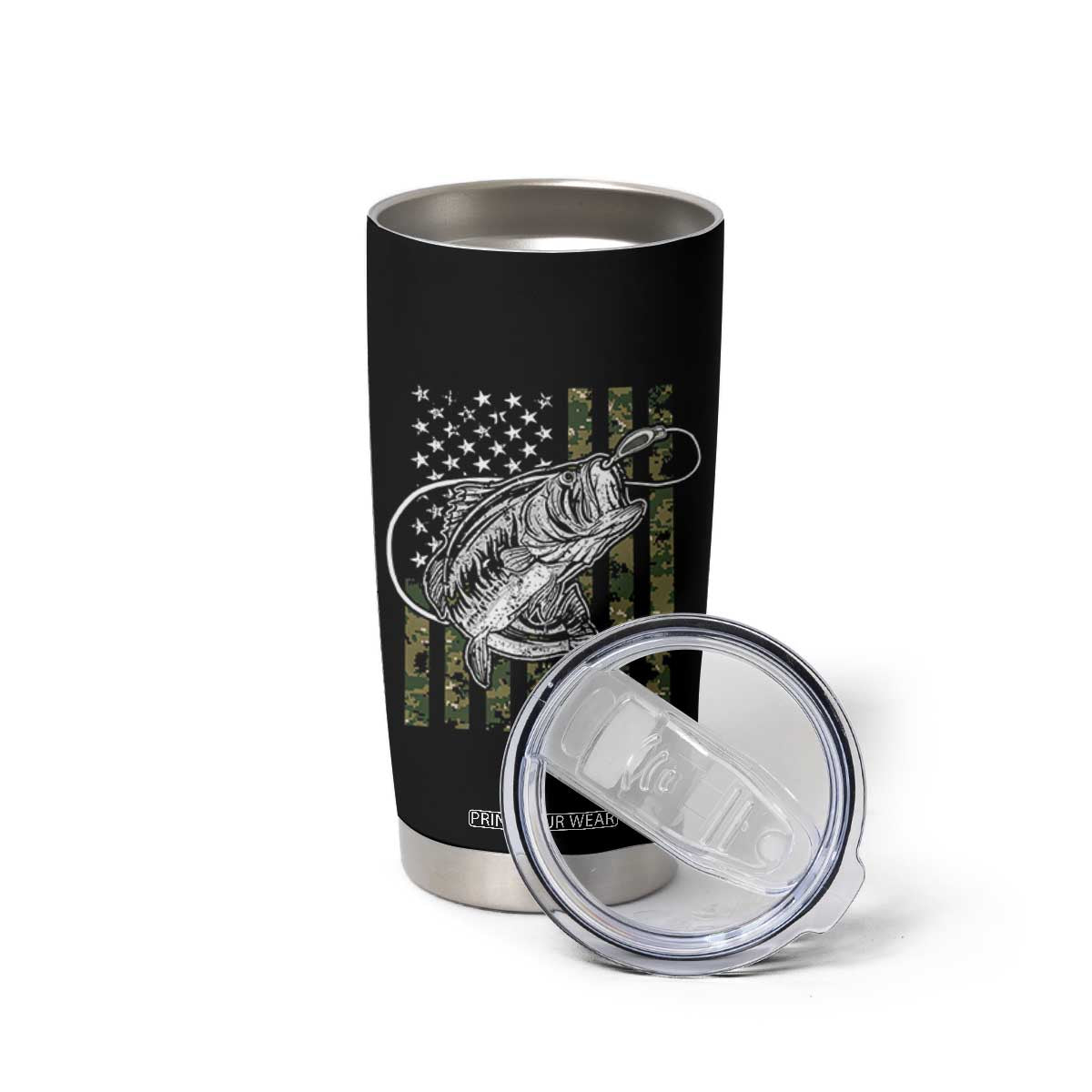 Fishing Gifts For Dad Tumbler Cup Full Time Dad Part Time Hooker Fishing Camo Us Flag Fathers Day Gift TB10 Print Your Wear